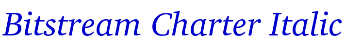 Bitstream Charter Italic font